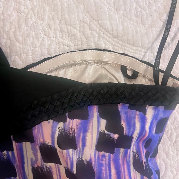 BEBE Purple One Shoulder Ruched Top - Picture 5 of 5